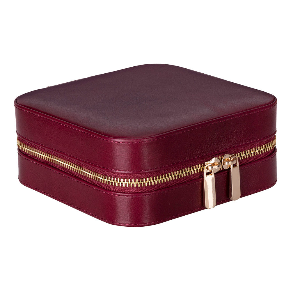 Amanda Leather Jewelry Box, Large - LuggageDesigners
