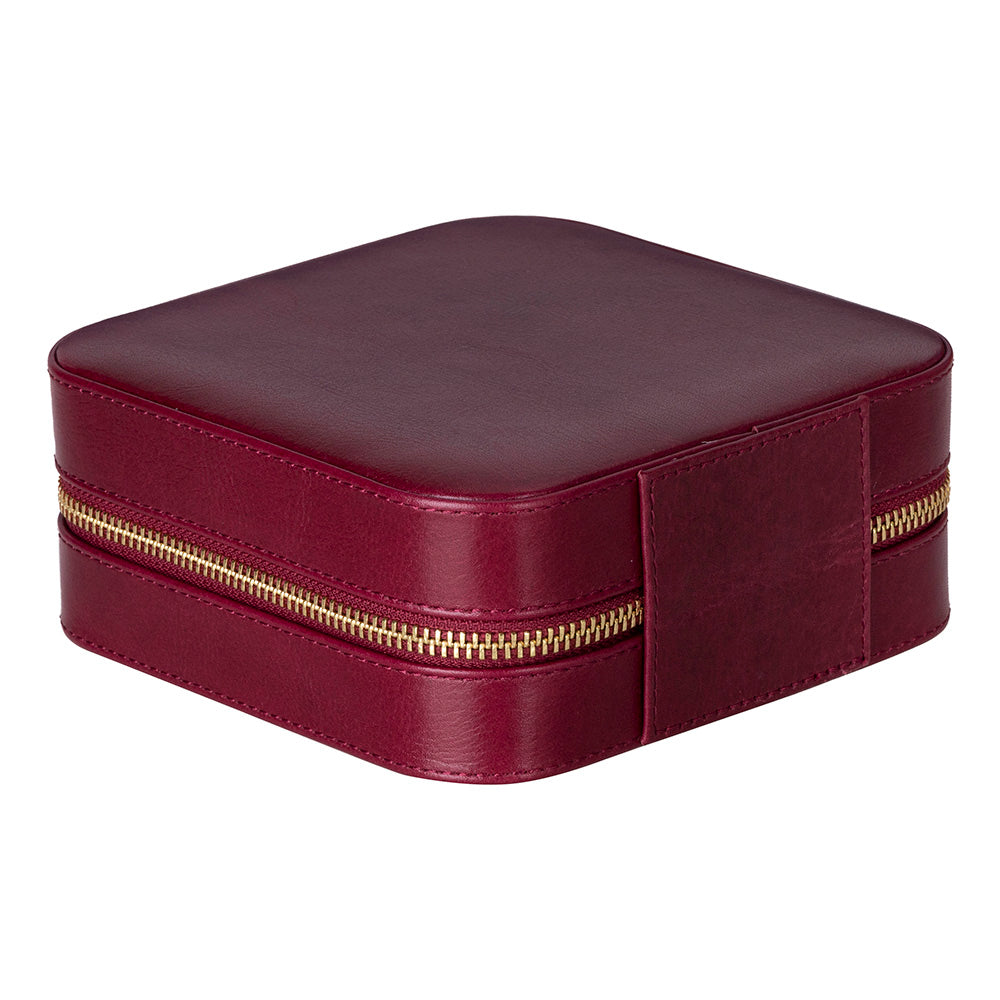Amanda Leather Jewelry Box, Large - LuggageDesigners