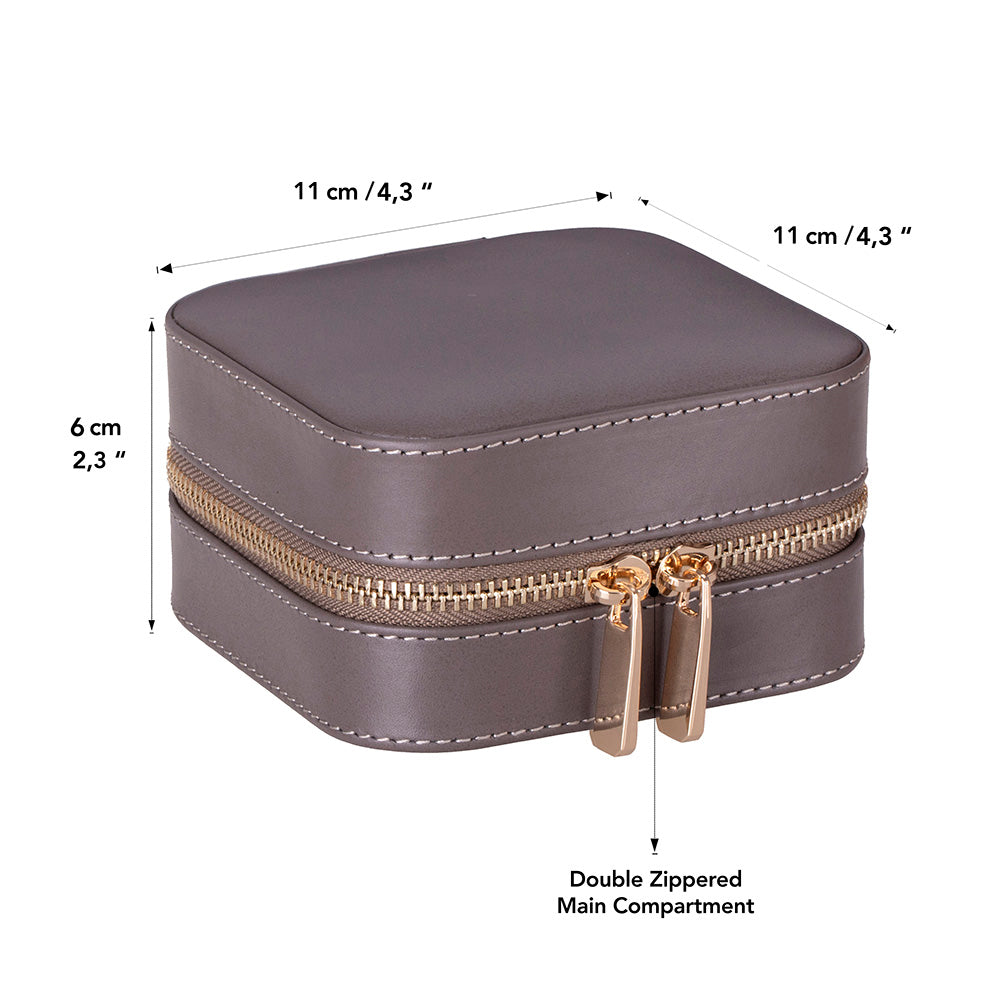 Amanda Leather Jewelry Box, Medium Mizuri Leather