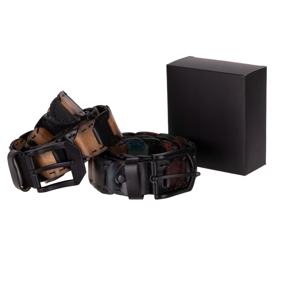 Vista Braided Leather Men's Belt - LuggageDesigners