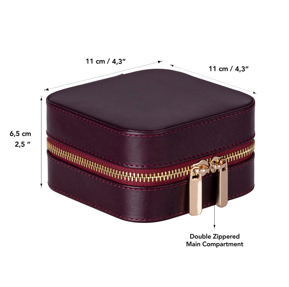 Amanda Leather Jewelry Box, Medium Mizuri Leather