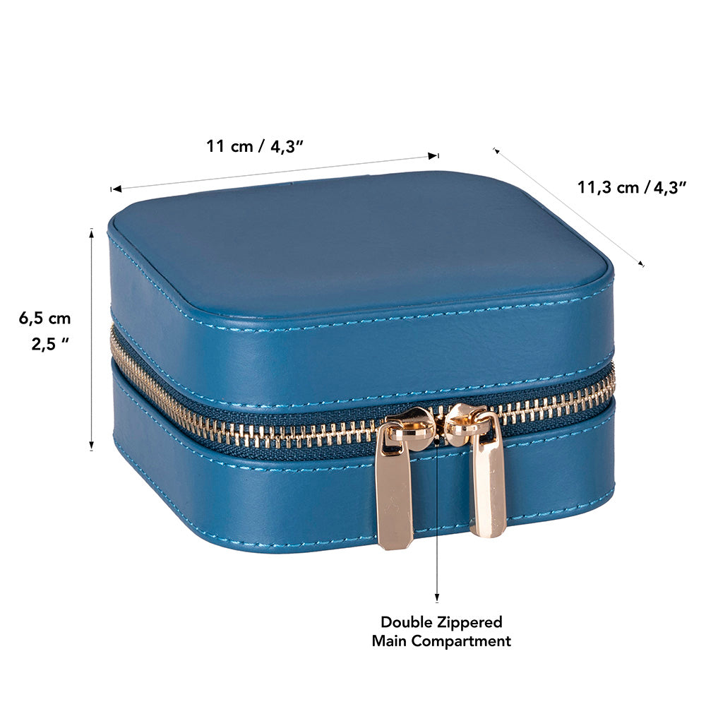 Amanda Leather Jewelry Box, Medium Mizuri Leather
