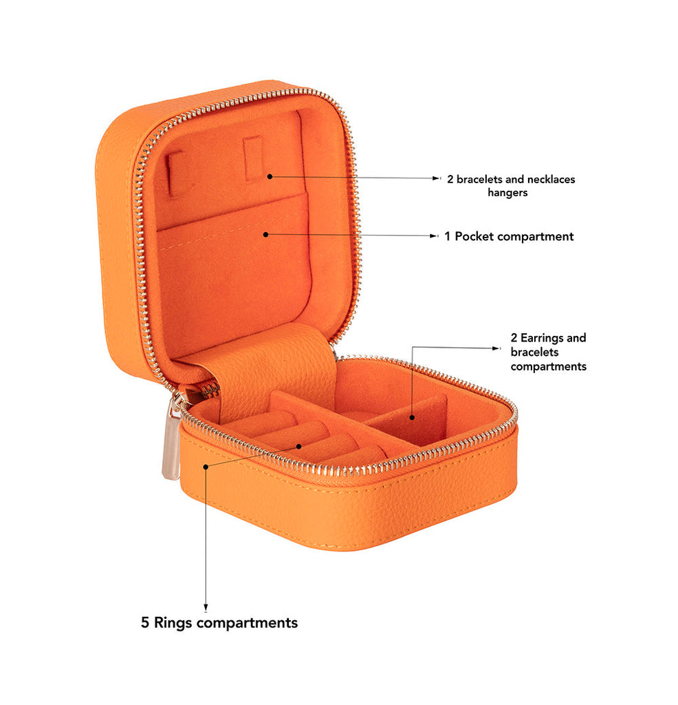 Amanda Leather Jewelry Box, Medium Mizuri Leather