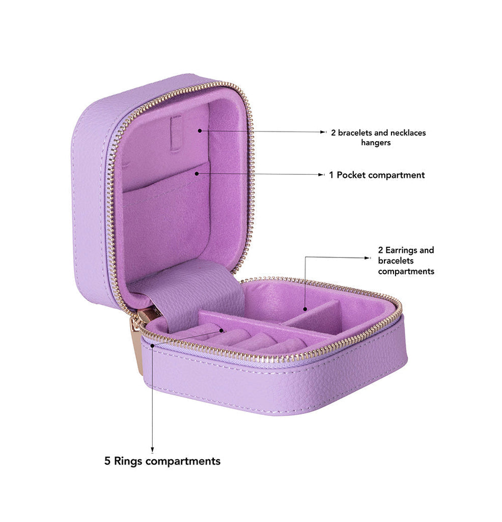 Amanda Leather Jewelry Box, Medium Mizuri Leather