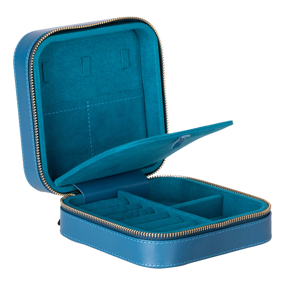 Amanda Leather Jewelry Box, Large - LuggageDesigners