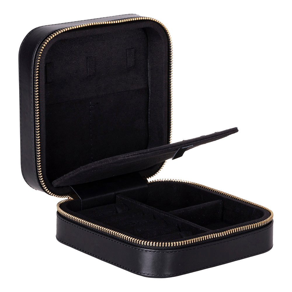 Amanda Leather Jewelry Box, Large - LuggageDesigners