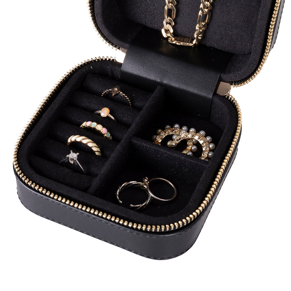 Amanda Leather Jewelry Box, Medium Mizuri Leather