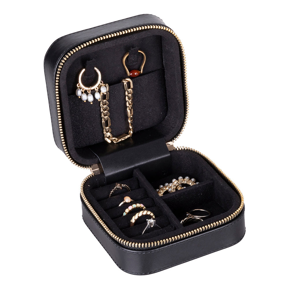 Amanda Leather Jewelry Box, Medium Mizuri Leather