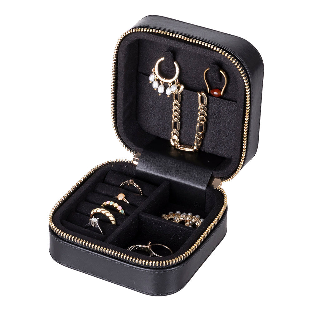 Amanda Leather Jewelry Box, Medium Mizuri Leather