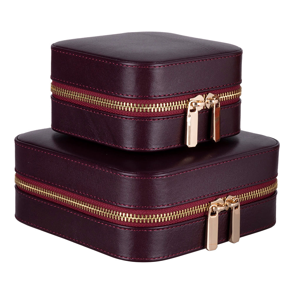 Amanda Leather Jewelry Box, Medium Mizuri Leather
