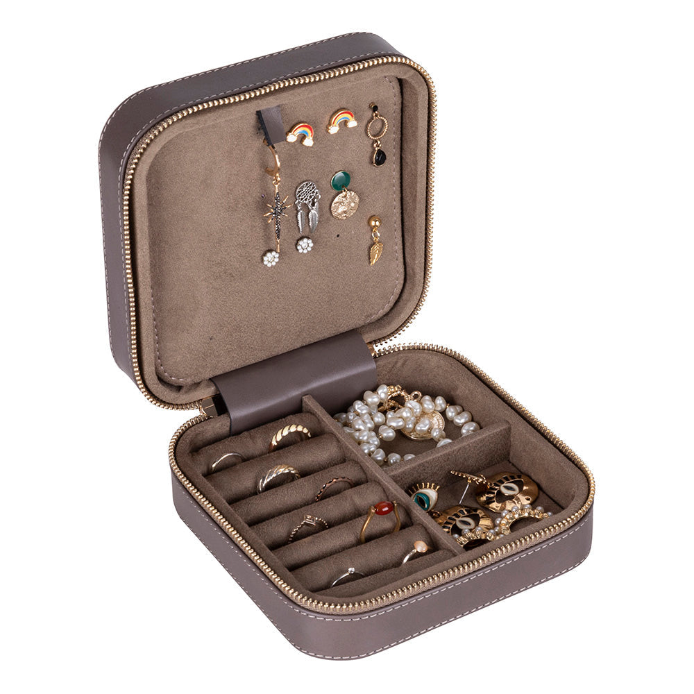 Amanda Leather Jewelry Box, Large Mizuri Leather