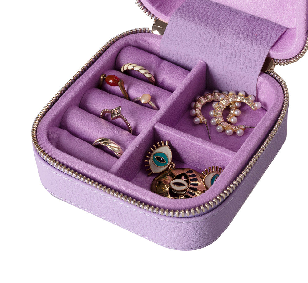 Amanda Leather Jewelry Box, Medium Mizuri Leather