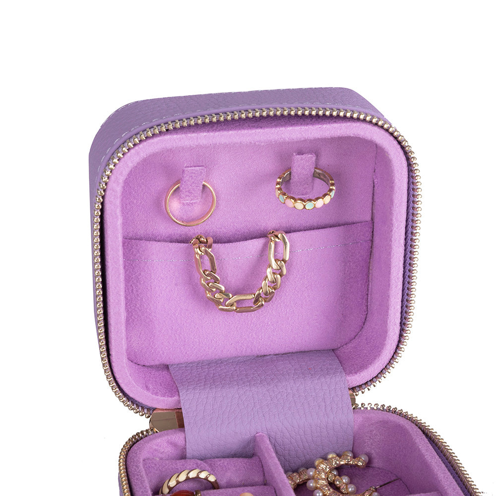 Amanda Leather Jewelry Box, Medium Mizuri Leather