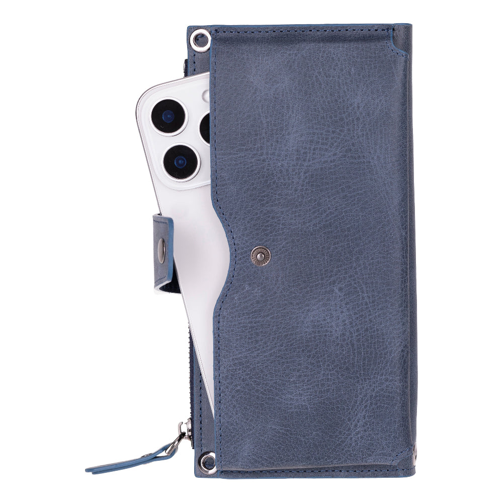 Lozan Strap Leather Crossbody Wallet Mizuri Leather