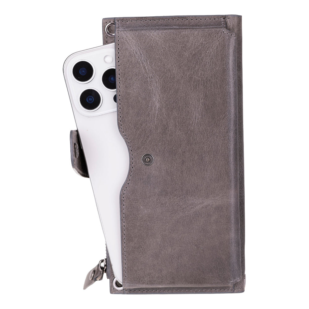 Lozan Strap Leather Crossbody Wallet Mizuri Leather