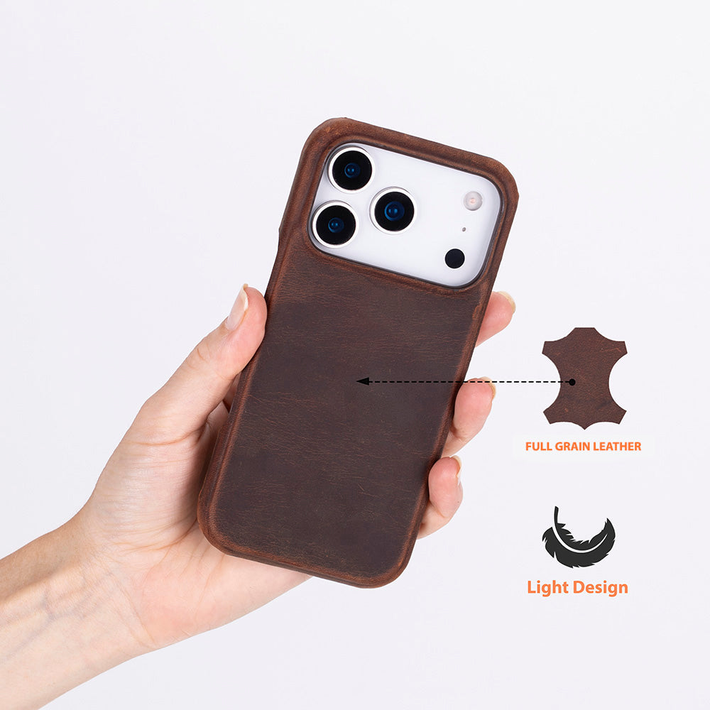 Ultimate Jacket Leather iPhone 17 Pro Case Mizuri Leather