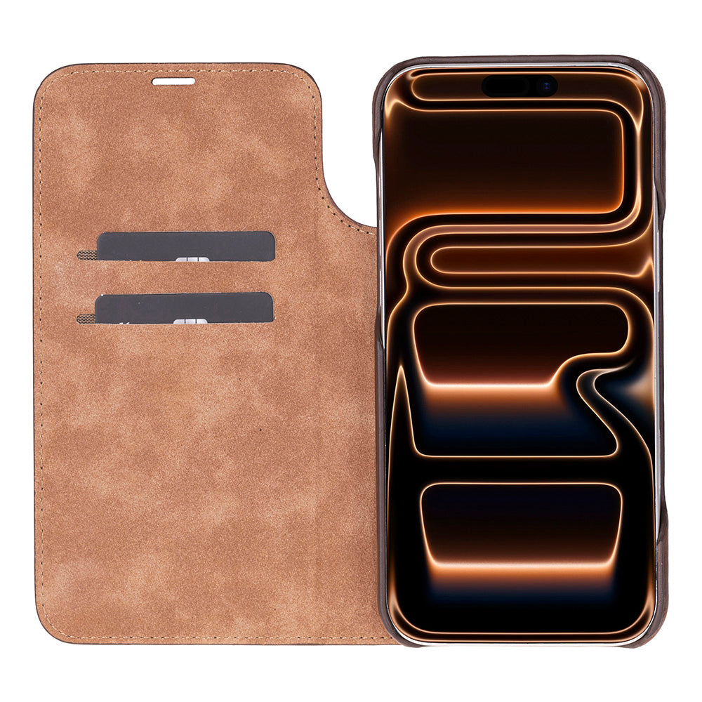 Sonat Leather iPhone 17 Pro Max Folio Case - LuggageDesigners
