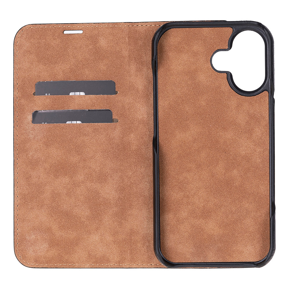 Sonat Leather iPhone 17 Folio Case - LuggageDesigners