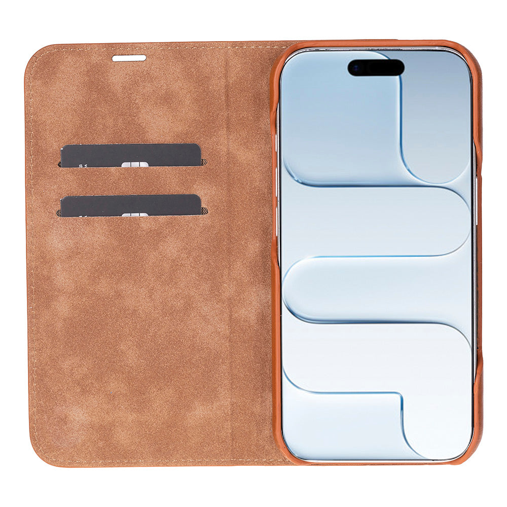 Sonat Leather iPhone 17 Folio Case - LuggageDesigners