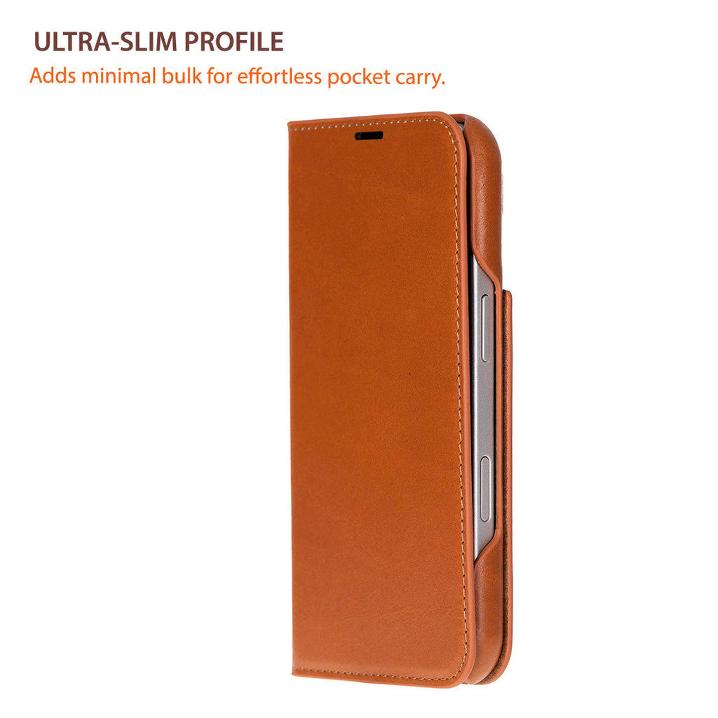 Sonat Leather iPhone 17 Folio Case - LuggageDesigners