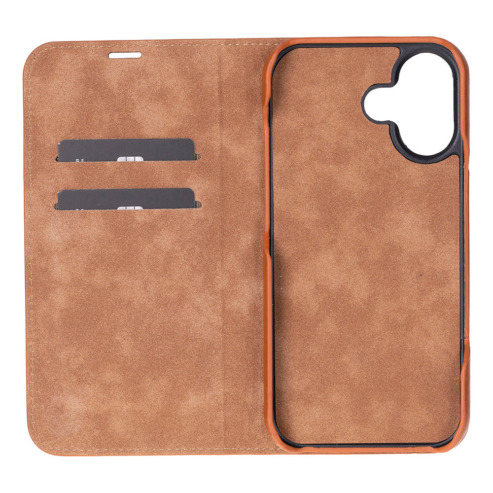 Sonat Leather iPhone 17 Folio Case - LuggageDesigners