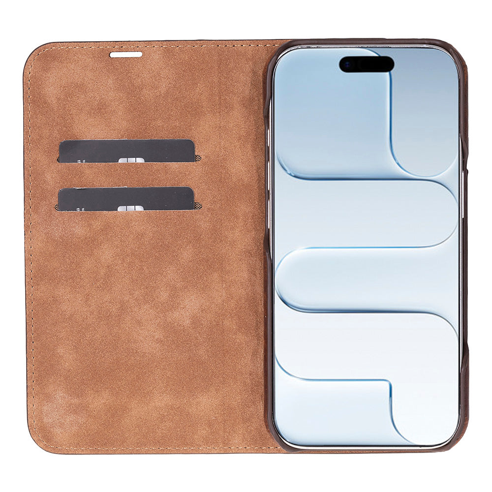 Sonat Leather iPhone 17 Folio Case - LuggageDesigners