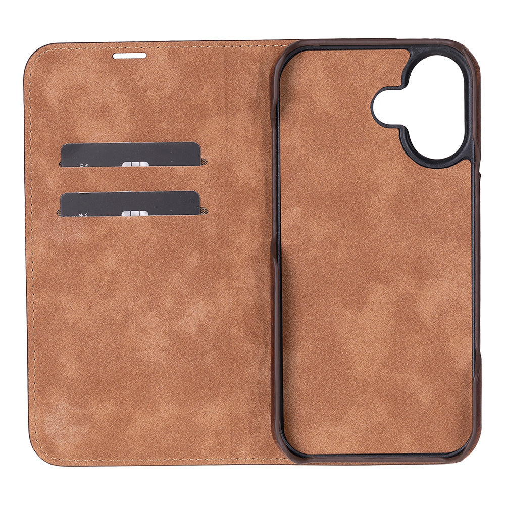 Sonat Leather iPhone 17 Folio Case - LuggageDesigners