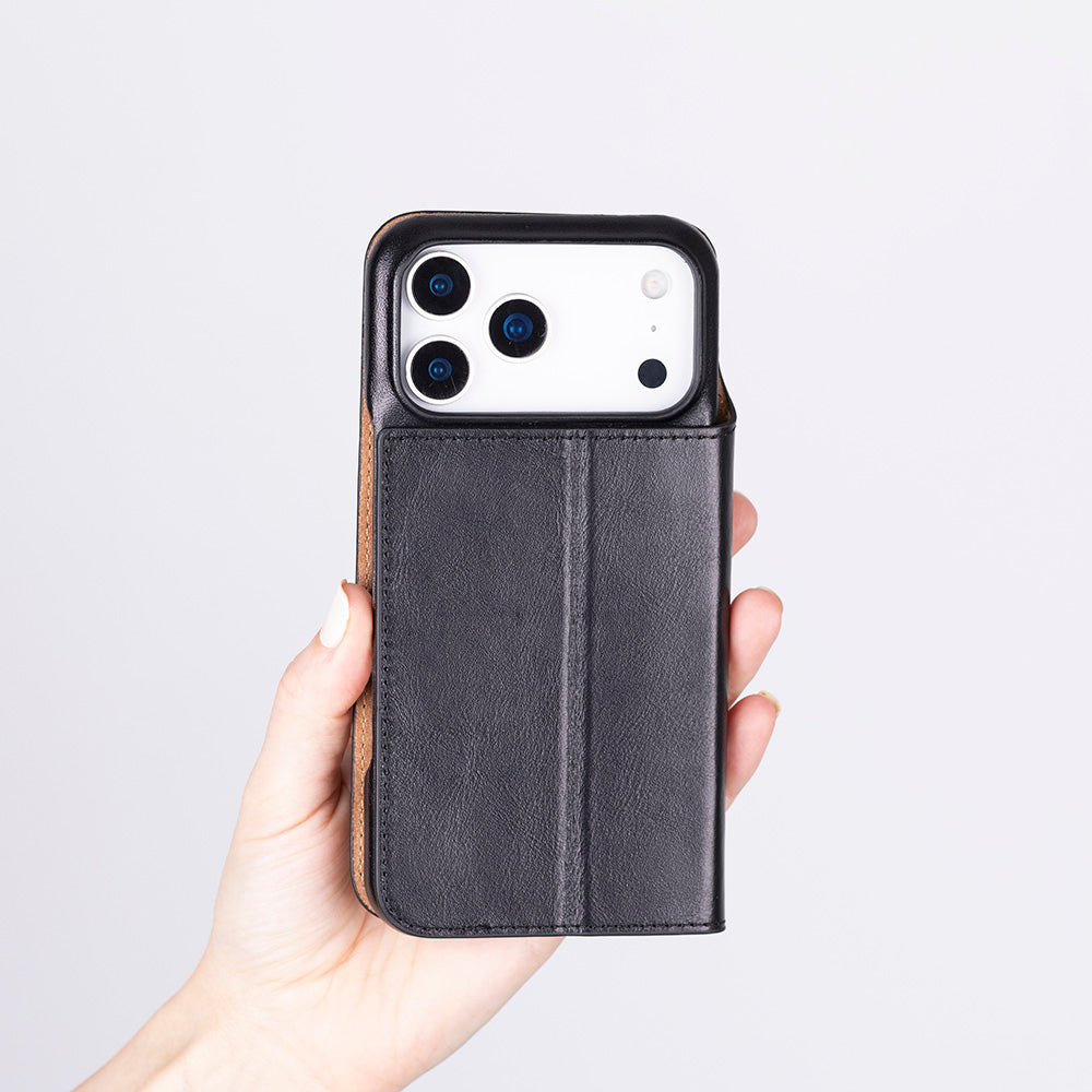 Sonat Leather iPhone 17 Pro Folio Case - LuggageDesigners