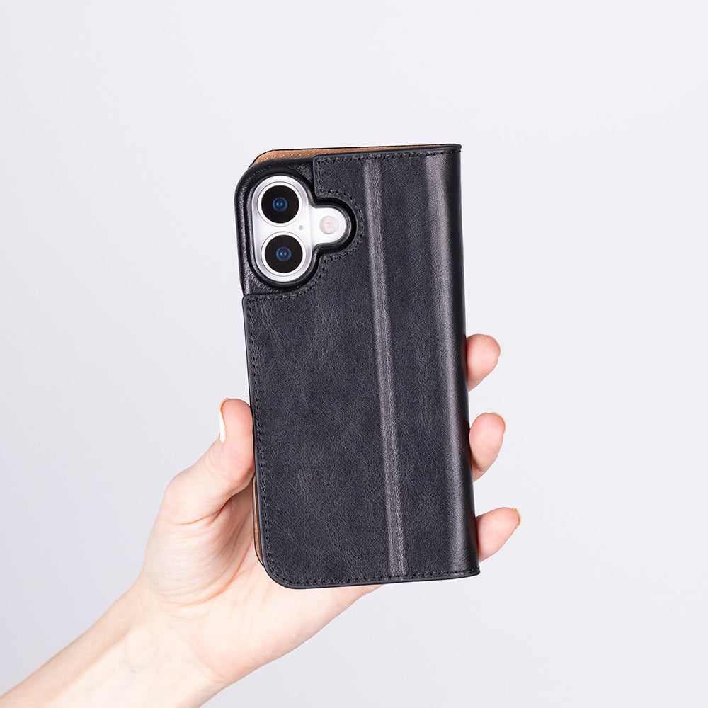 Sonat Leather iPhone 17 Folio Case - LuggageDesigners