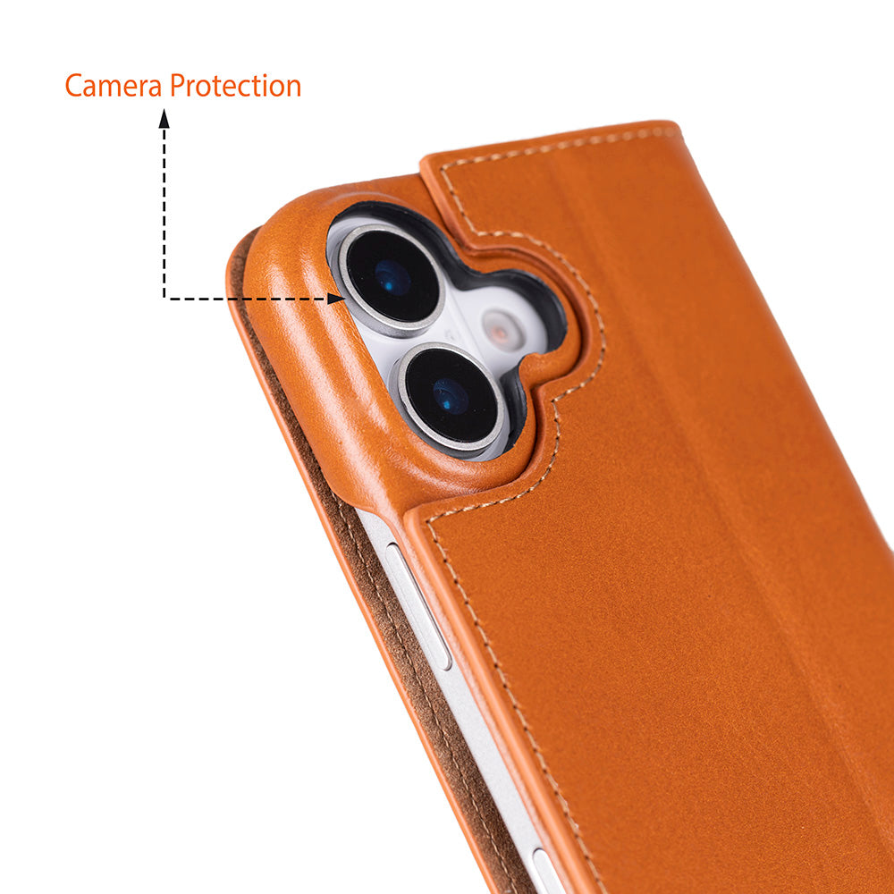 Sonat Leather iPhone 17 Folio Case - LuggageDesigners