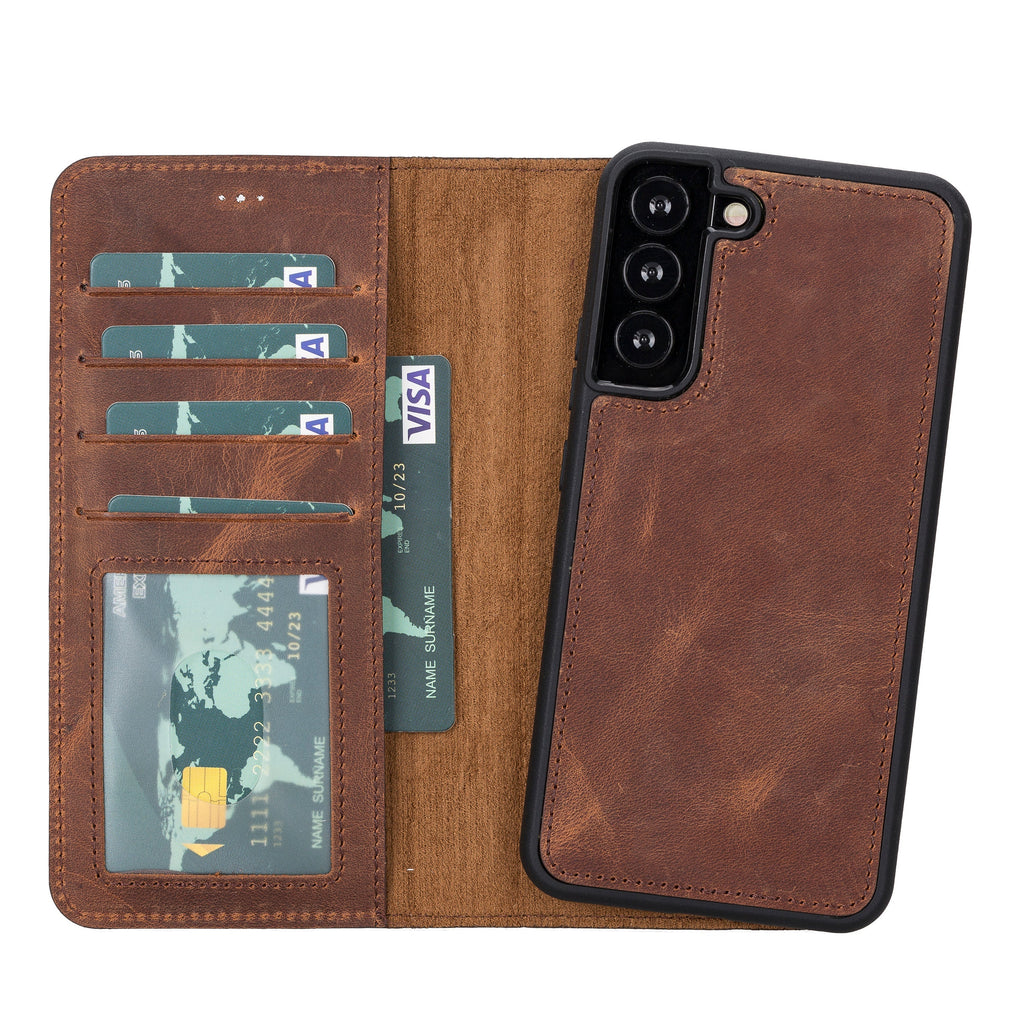 Magic Samsung Galaxy S22 Leather Detachable Wallet Case Mizuri Leather