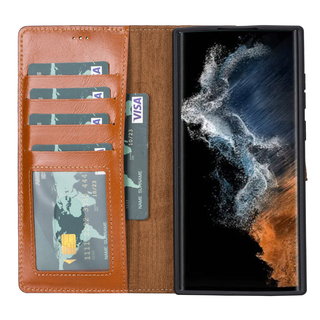Magic Samsung Galaxy S23 Leather Detachable Wallet Case Mizuri Leather