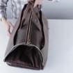 Personalized Leather Hanging Clothes Bag, Leather Duffel Bag with Shoe Pouch, Carry-on Garment Bag, Groomsmen Gift Bag RockCow Leather Studio