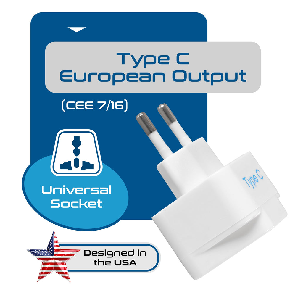 European Travel Adapter - Type C - 3 Pack (GP-9C) Ceptics