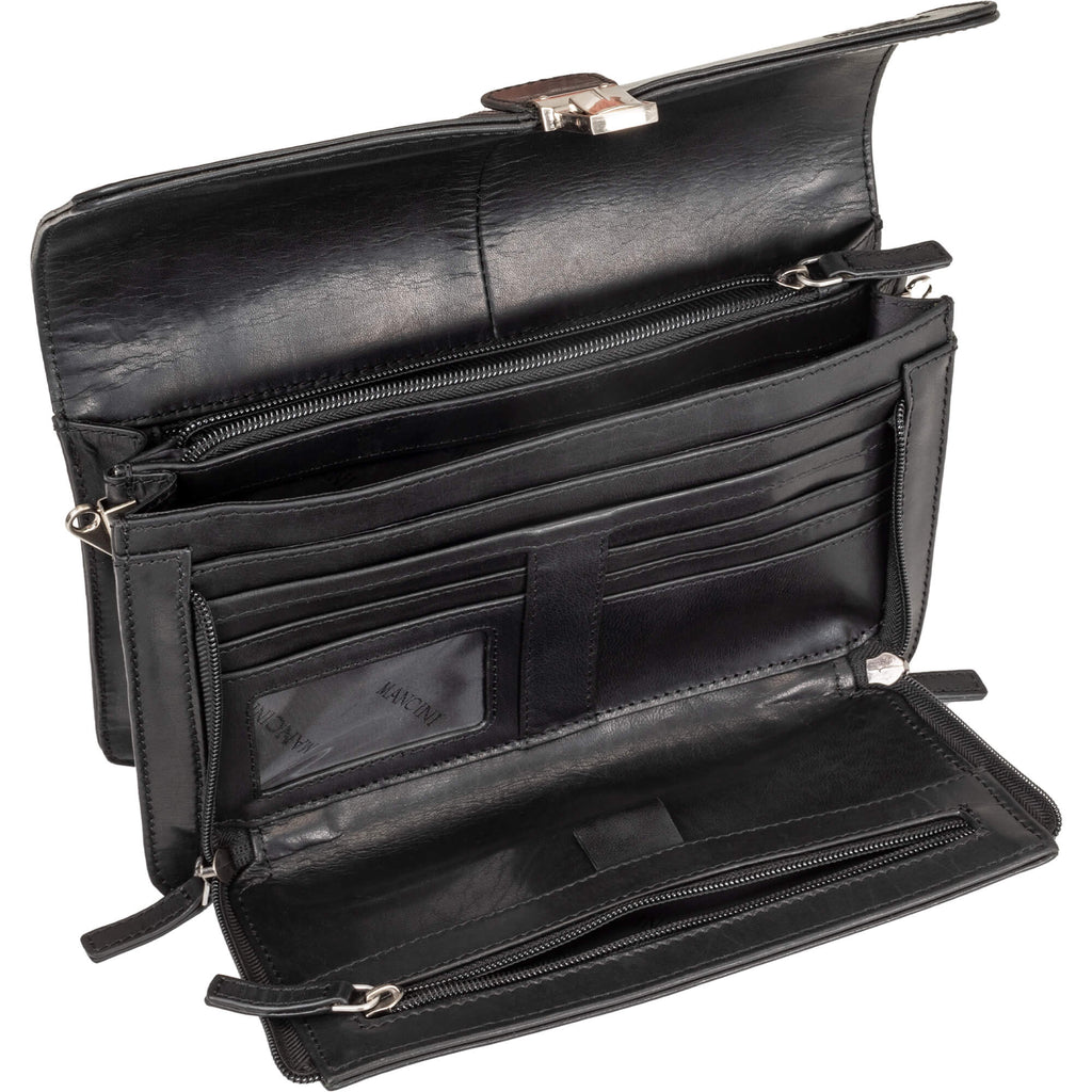 Mancini Large Unisex Bag with Zippered Rear Organizer (Copy) Mancini