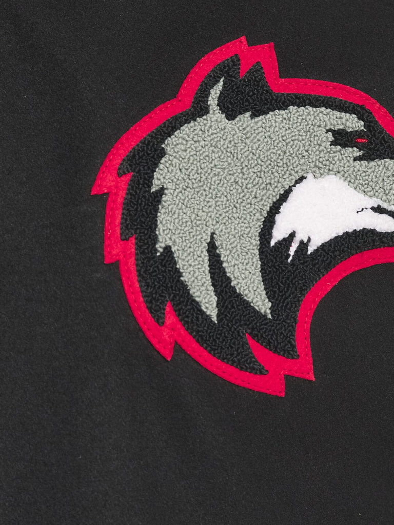 Black Wolf Varsity Jacket Classy Leather Bags