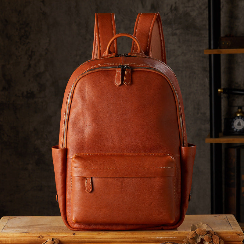 Men Leather 16" Laptop Backpack Full Grain Leather School Backpack RockCow Leather Studio