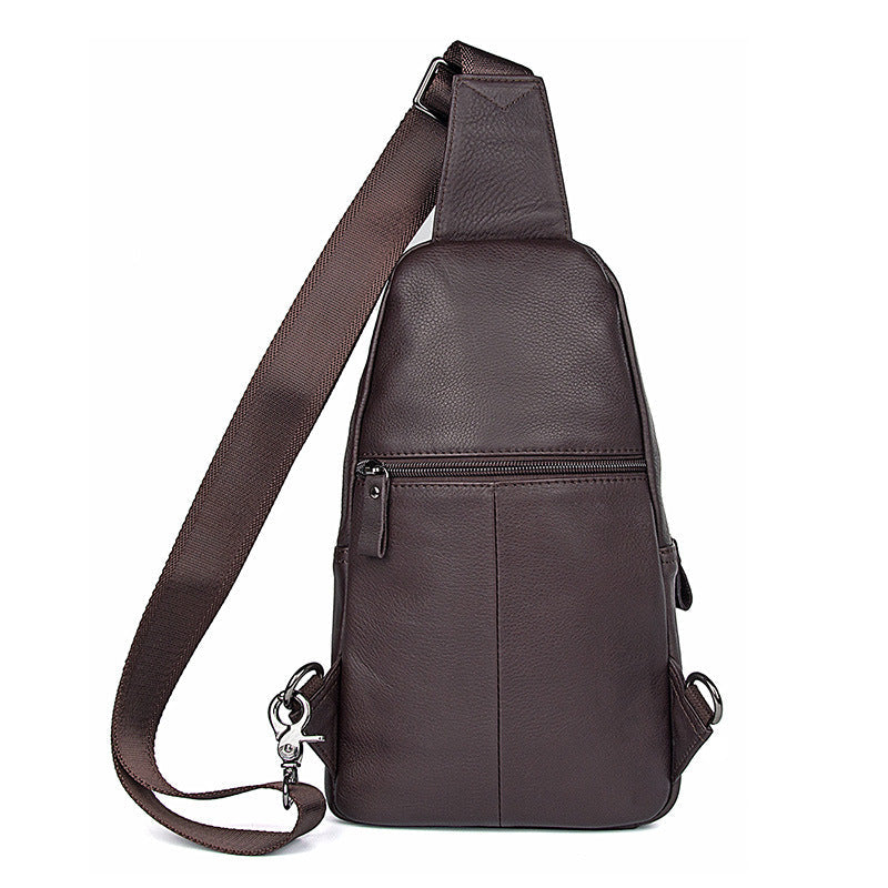 Men Leather Chest Pack Full Grain Leather Sling Bag Stylish Shoulder Bag JMD4013 RockCow Leather Studio