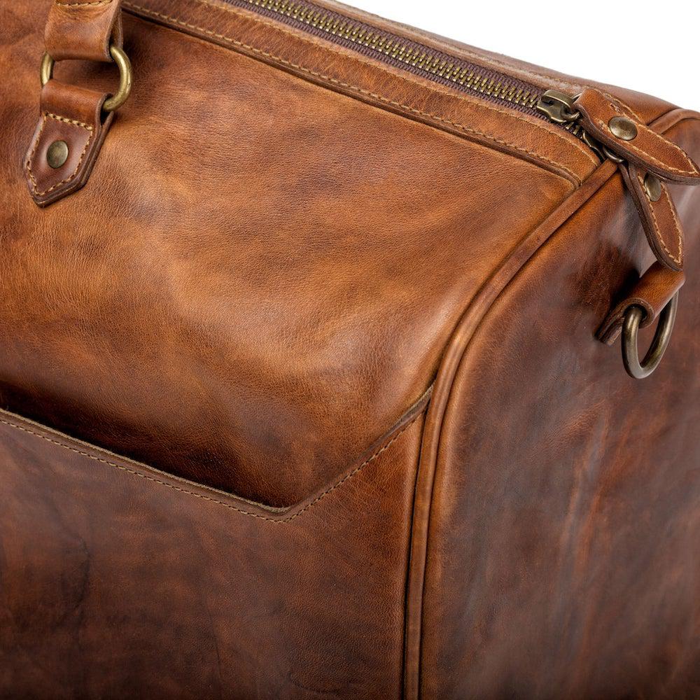 Benjamin Leather Duffle Bag Mission Mercantile Leather Goods