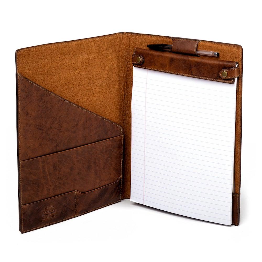Benjamin Leather Padfolio Mission Mercantile Leather Goods