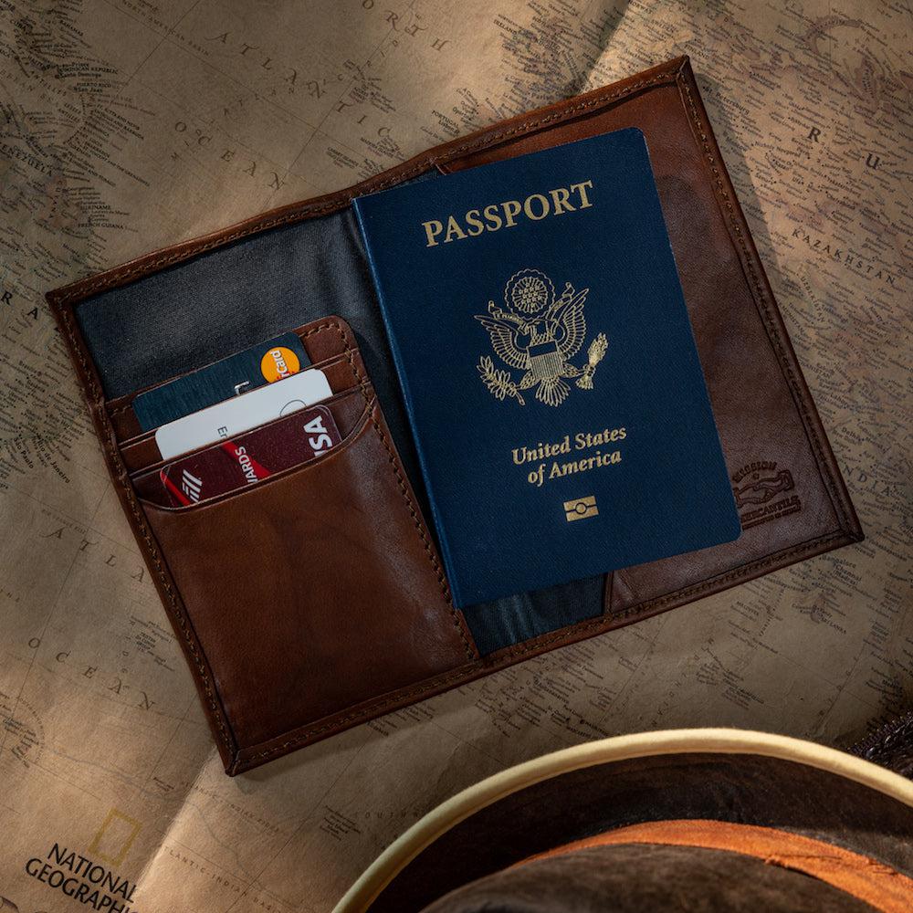 Benjamin Leather Passport Wallet Mission Mercantile Leather Goods