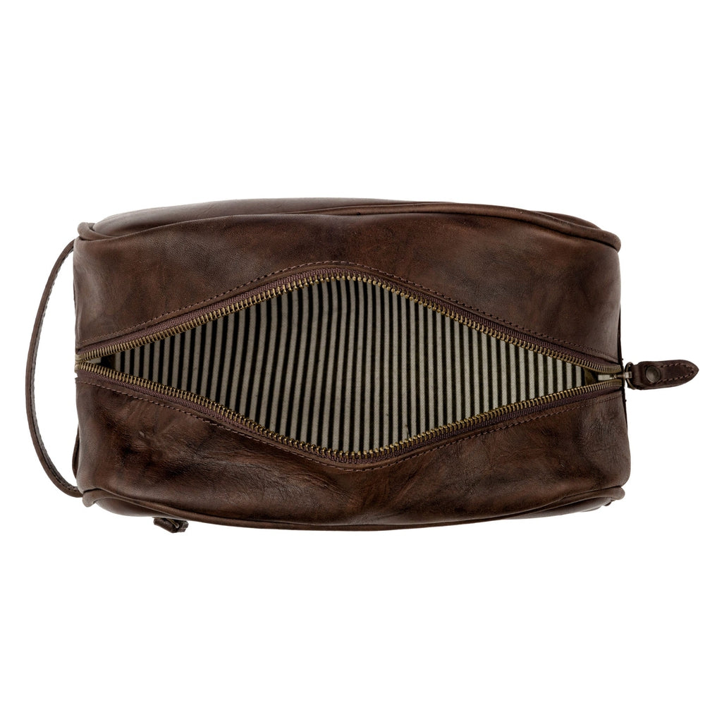 Benjamin Leather Toiletry Wash Bag Mission Mercantile Leather Goods