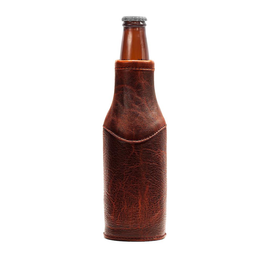 Campaign Leather Bottle Koozie Mission Mercantile Leather Goods