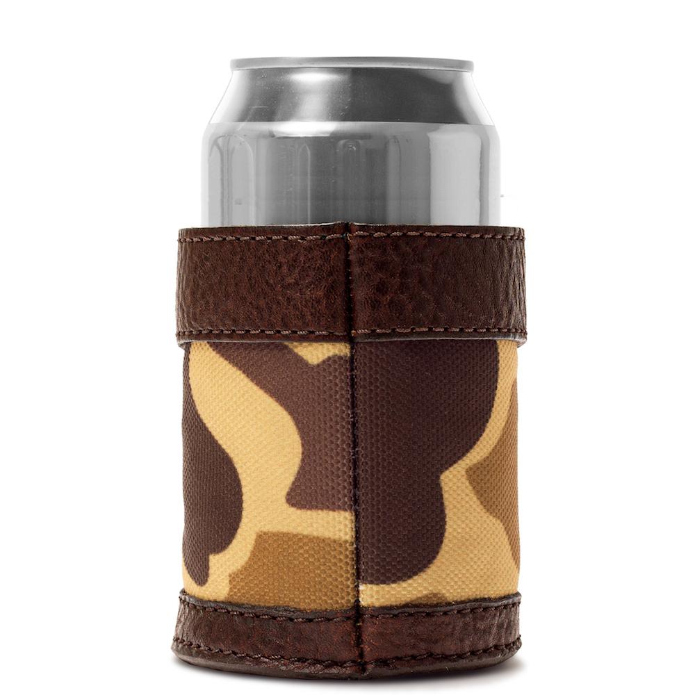 Campaign Leather Can Koozie Mission Mercantile Leather Goods