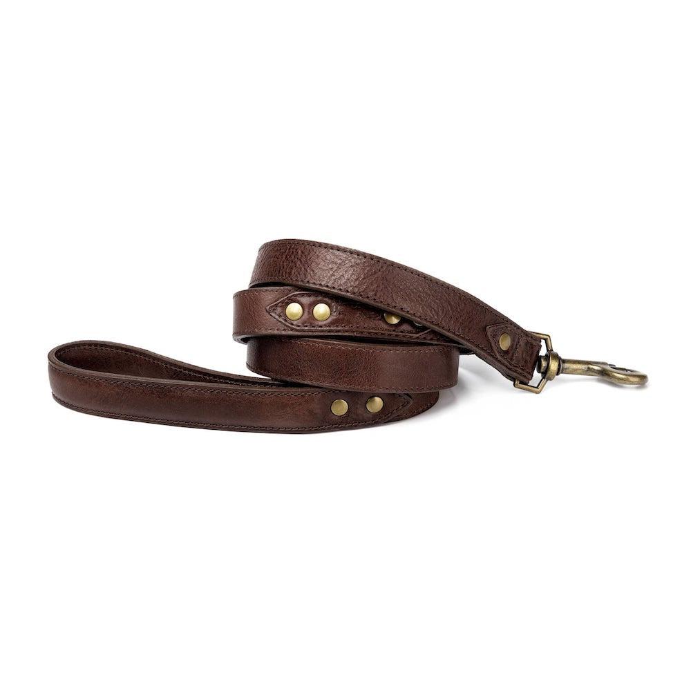 Campaign Leather Dog Leash Mission Mercantile Leather Goods