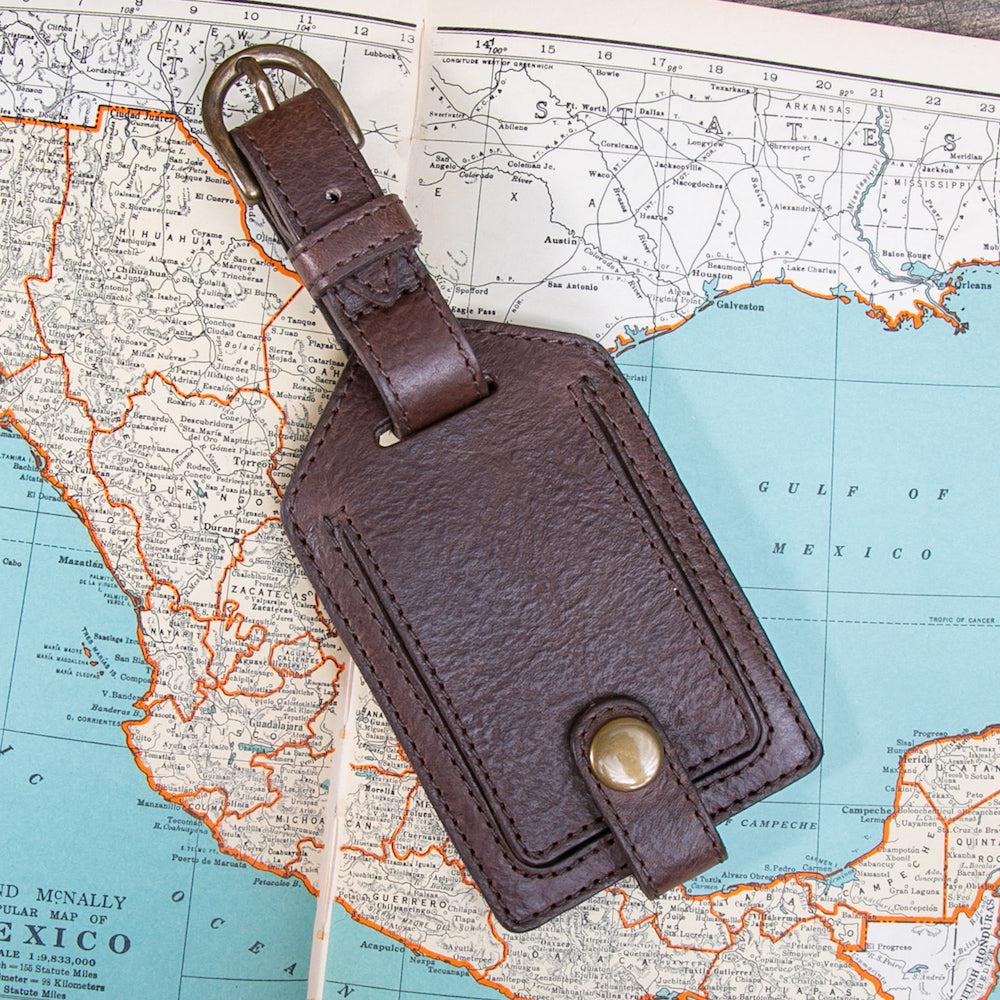 Campaign Leather Luggage Tag Mission Mercantile Leather Goods