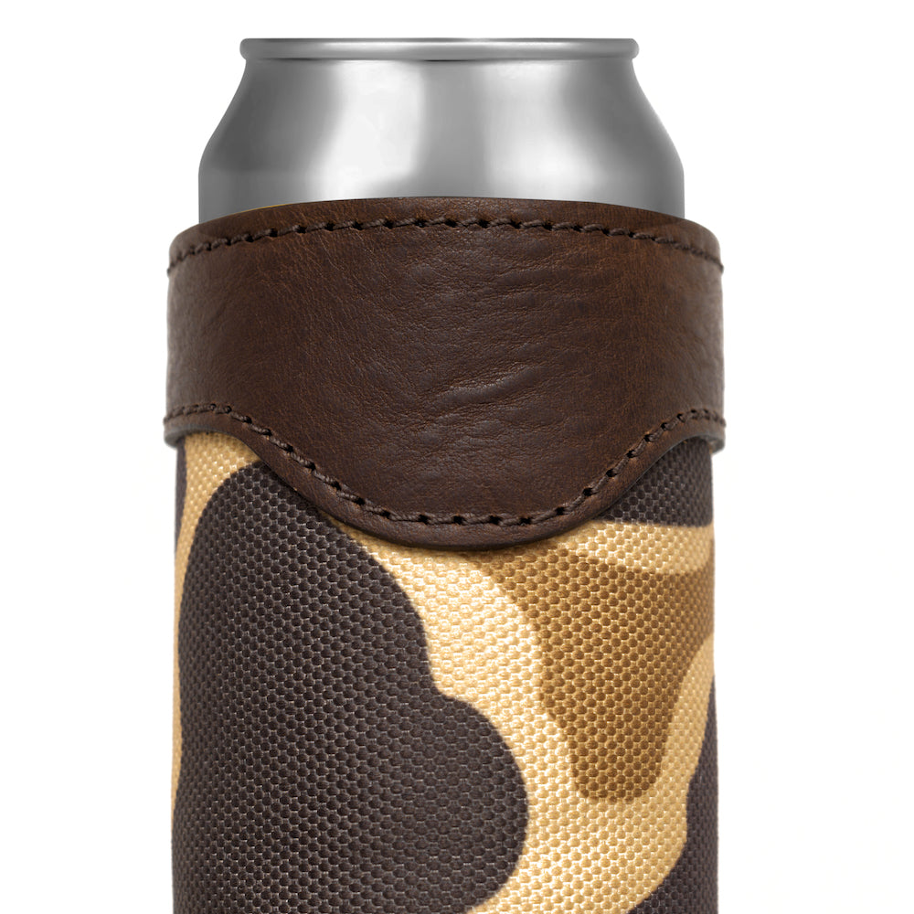 Campaign Leather Slim Can Koozie Mission Mercantile Leather Goods