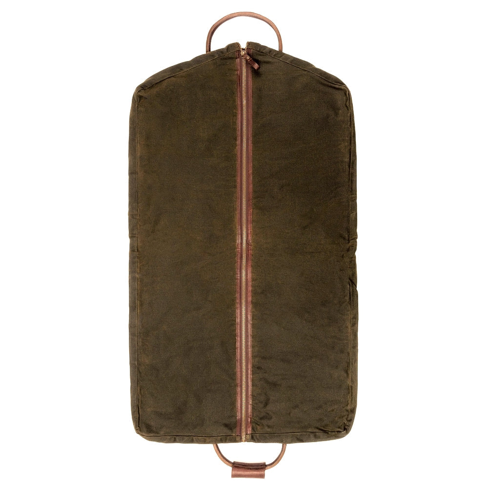 Campaign Waxed Canvas Garment Bag Mission Mercantile Leather Goods