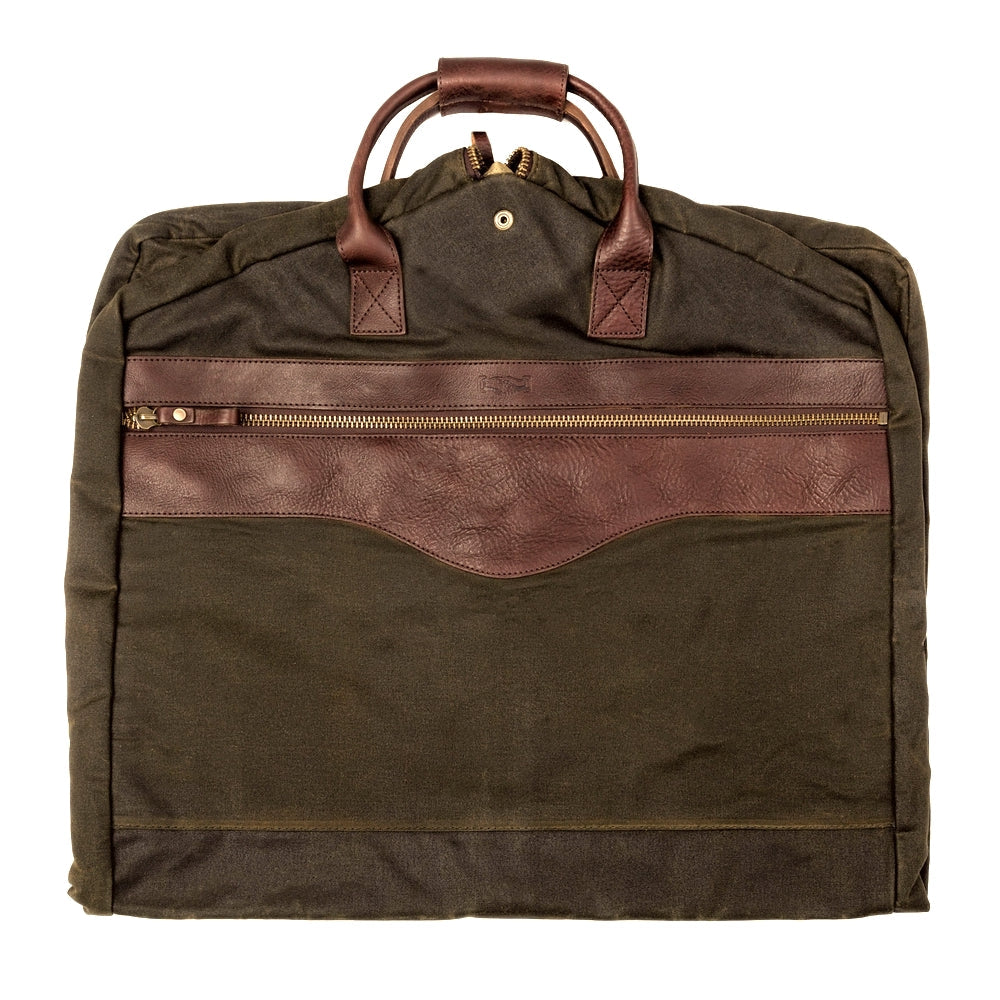 Campaign Waxed Canvas Garment Bag Mission Mercantile Leather Goods