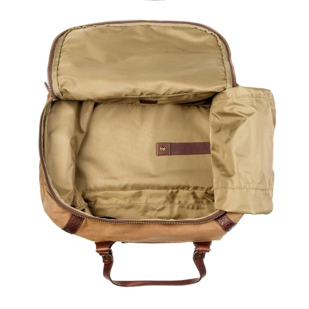 Campaign Waxed Canvas Large Duffle Bag Mission Mercantile Leather Goods